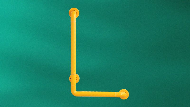 L-shaped armrests-