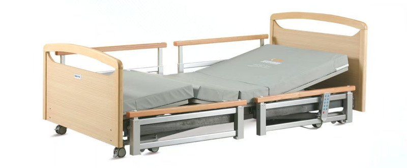 Electric five function ultra-low nursing bed-